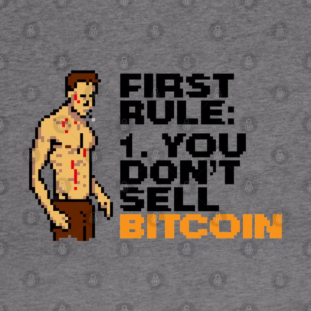 First Rule of Bitcoin Pixel Art by CyberRex